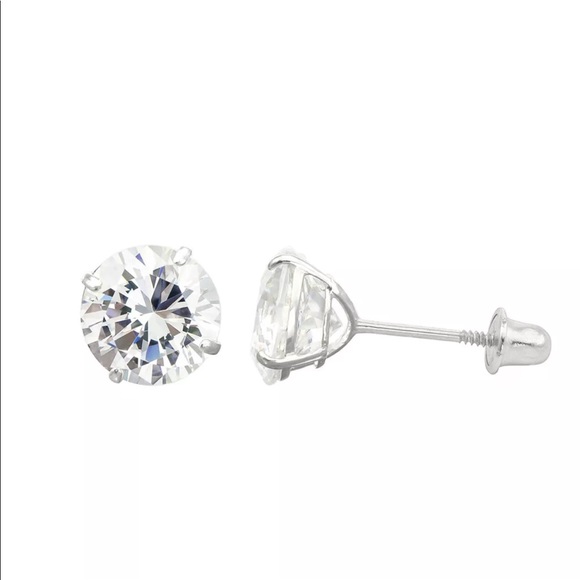 Jewelry - 💎.75 Сt in 14k Solid Gold CZ Stud Earrings